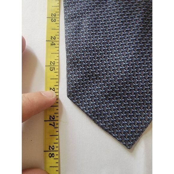 Valerio Garati Men's Blue Abstract Handmade Silk Necktie One Size - Picture 2 of 3